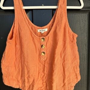 Rip Curl Button-Up Coral Tank Top